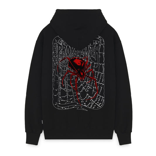 Ribs Spider Hoodie Black