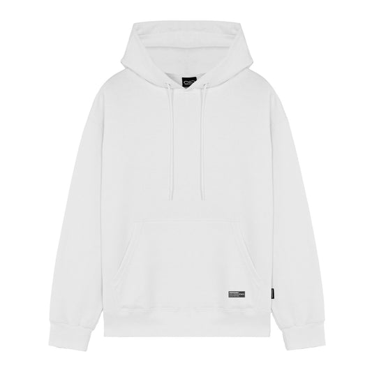 Label Bicolor Hoodie White
