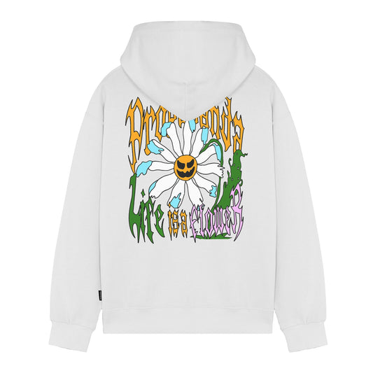 Flower Hoodie White