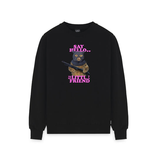 Hello Crewneck Black