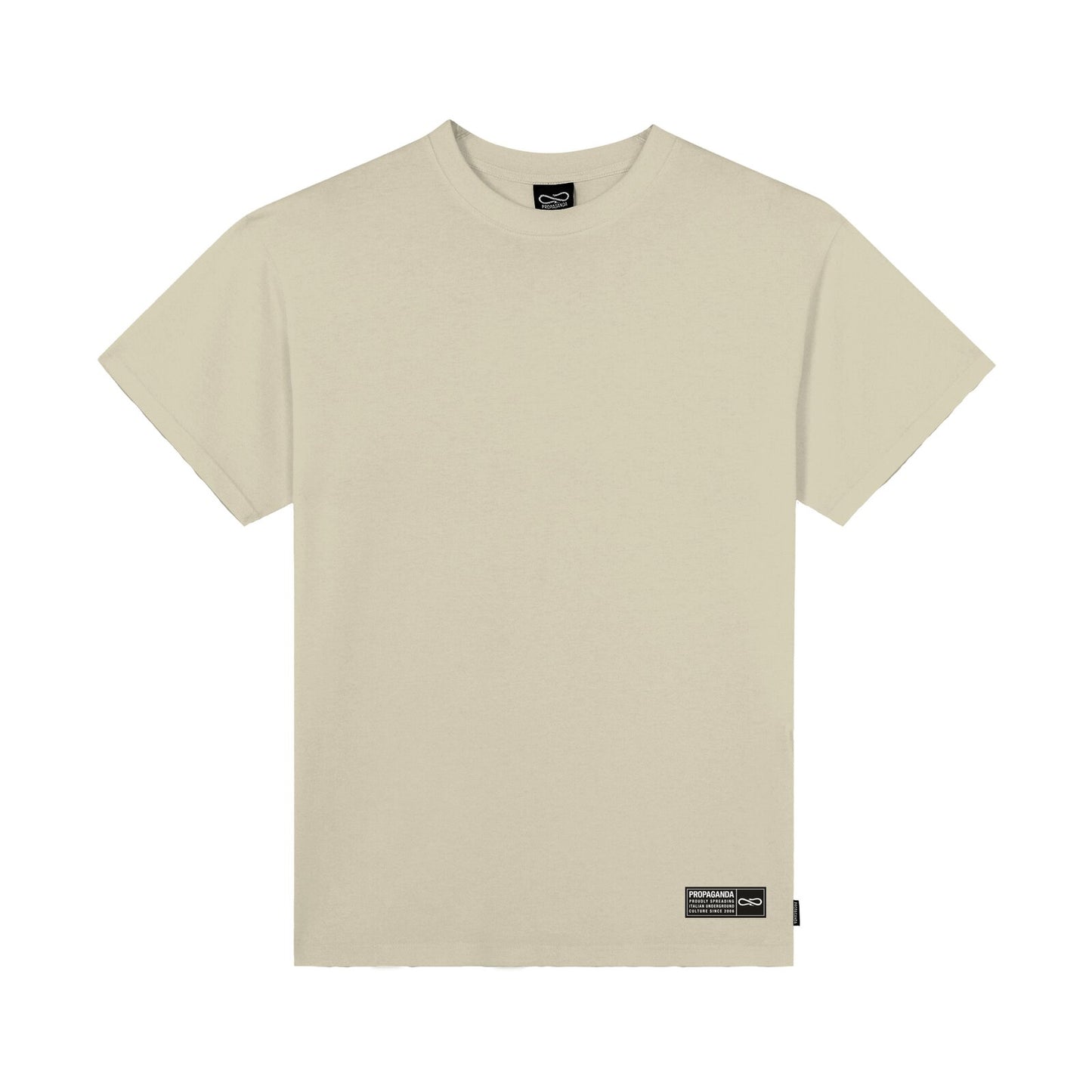 Label Bicolor Tee Oyster