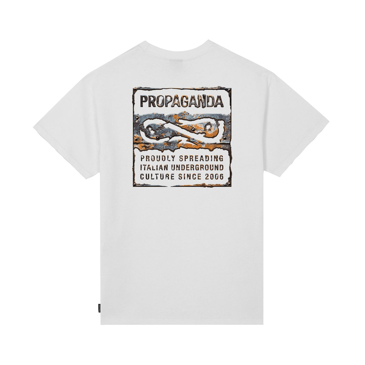 Label Rust Tee White Streetwear - T-Shirt | Raf Sneakers Trieste
