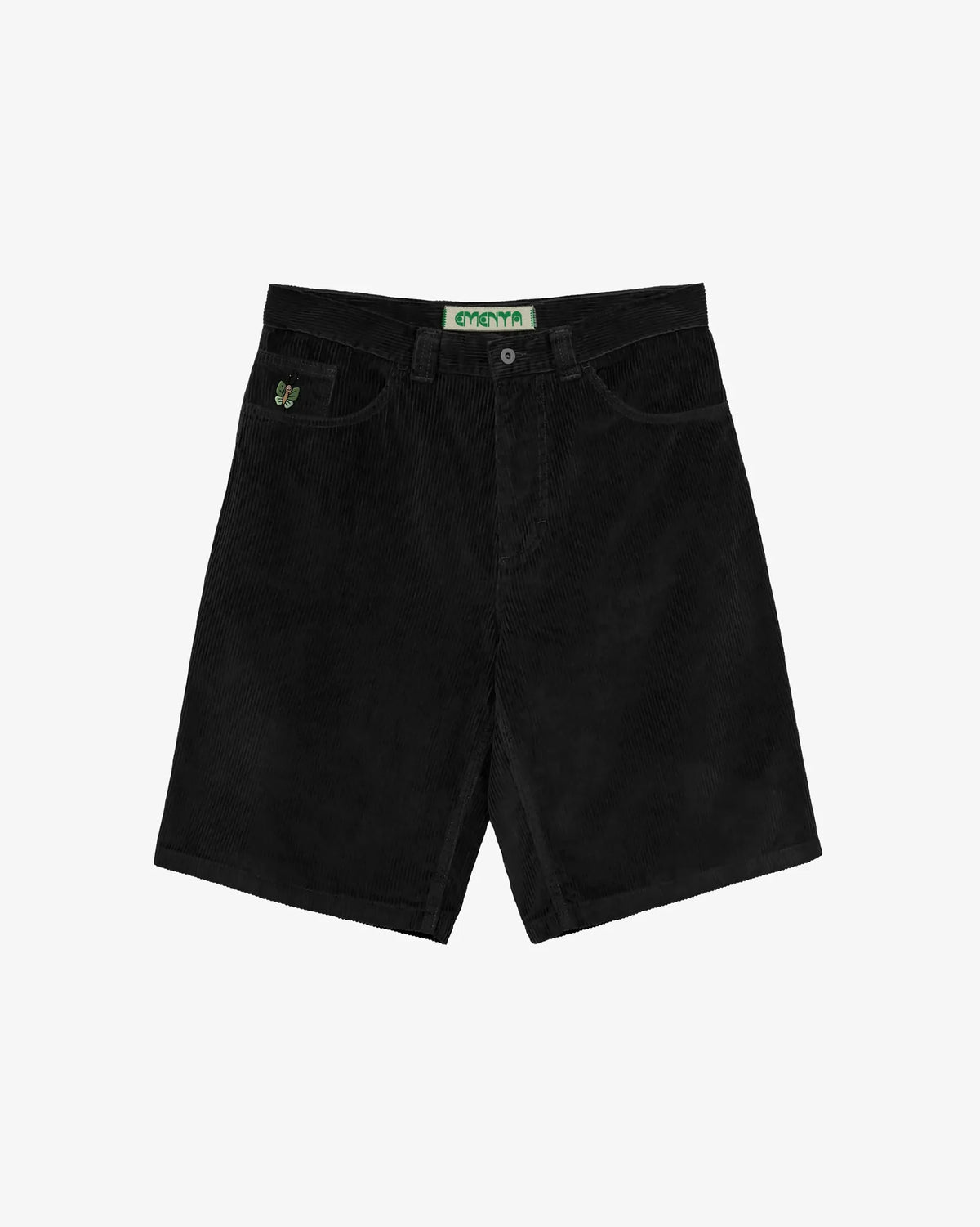 Bebucho Corduroy Shorts Black Vista Frontale - Raf Sneakers Trieste