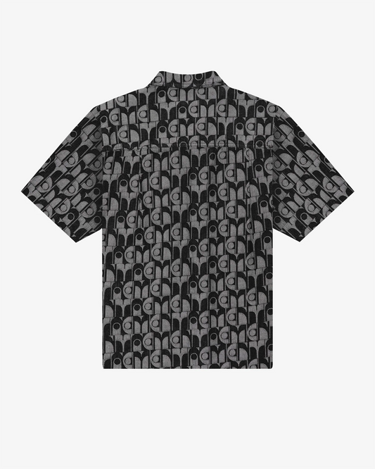 Ementa Dots Pattern Shirt Black - retro