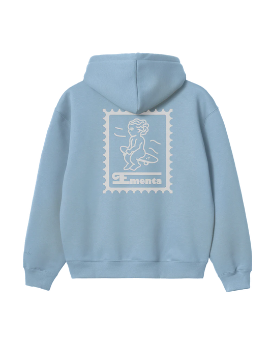 IKON STAMP EMBOSSED HOODIE SKY BLUE