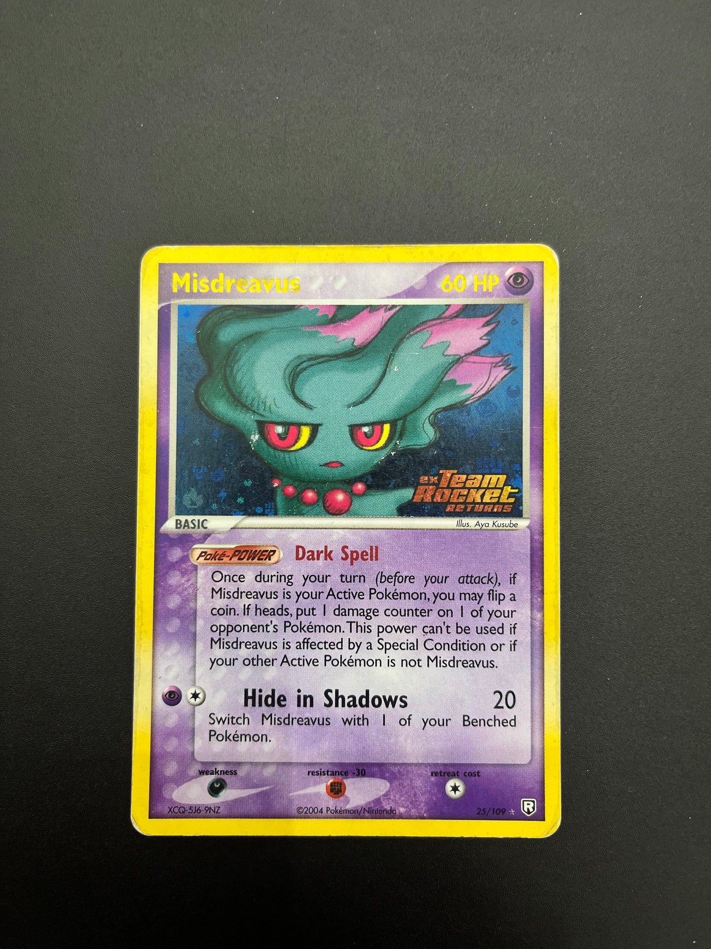 Pokemon Misdreavus 25/109 Ex Team Rocket Returns EN