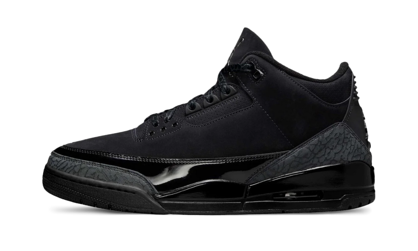 Air Jordan 3 Black Cat 2025 Total Black Nubuck - Jordan 3 | Raf Sneakers Trieste