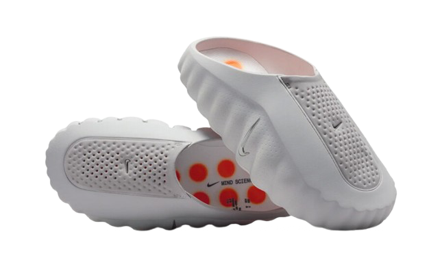 Nike Mind 001 Slide Light Smoke Grey Vista Laterale - Raf Sneakers Trieste