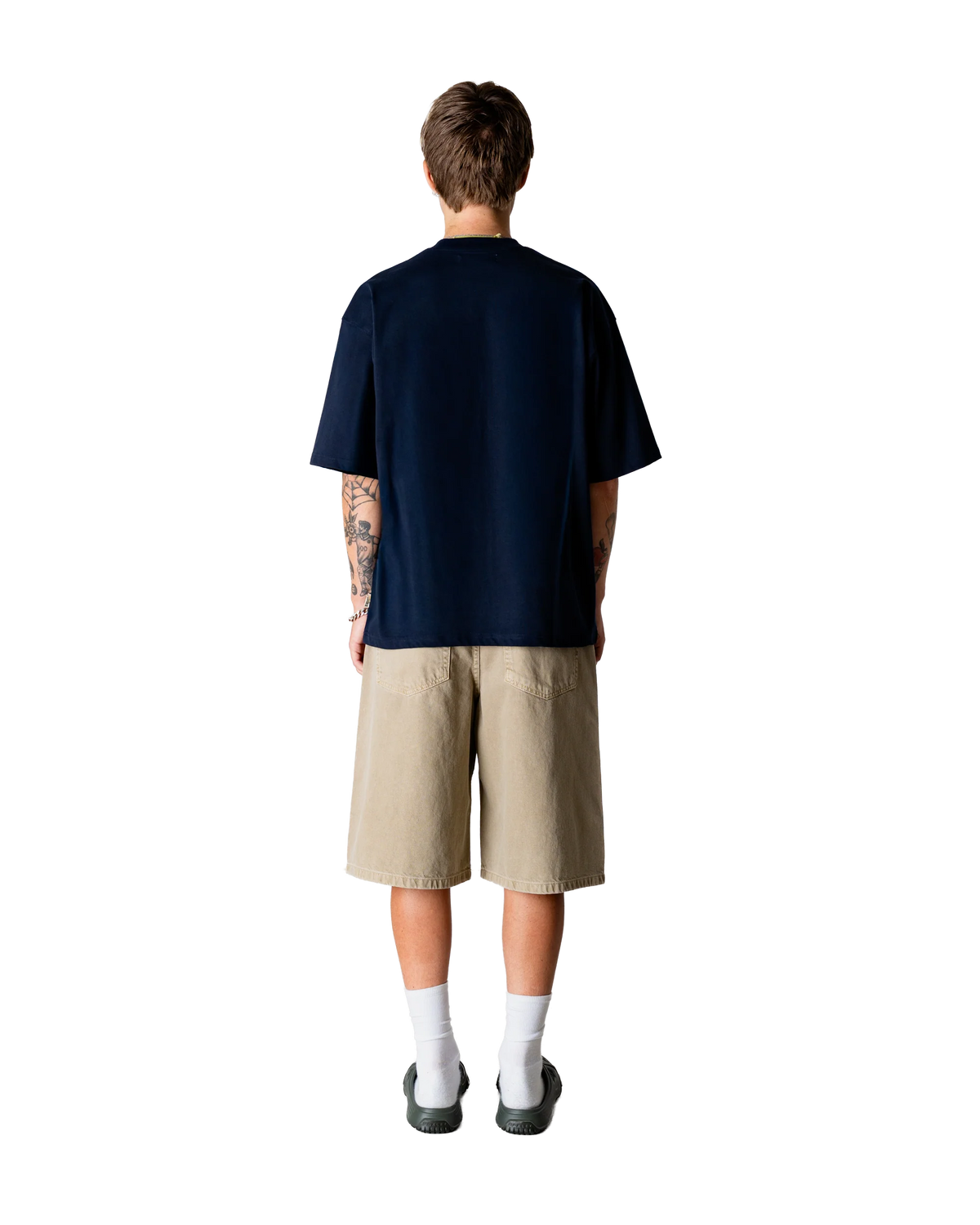 WoodBird WBBeam Nine Tee Dark Navy Vista Frontale - Raf Sneakers Trieste