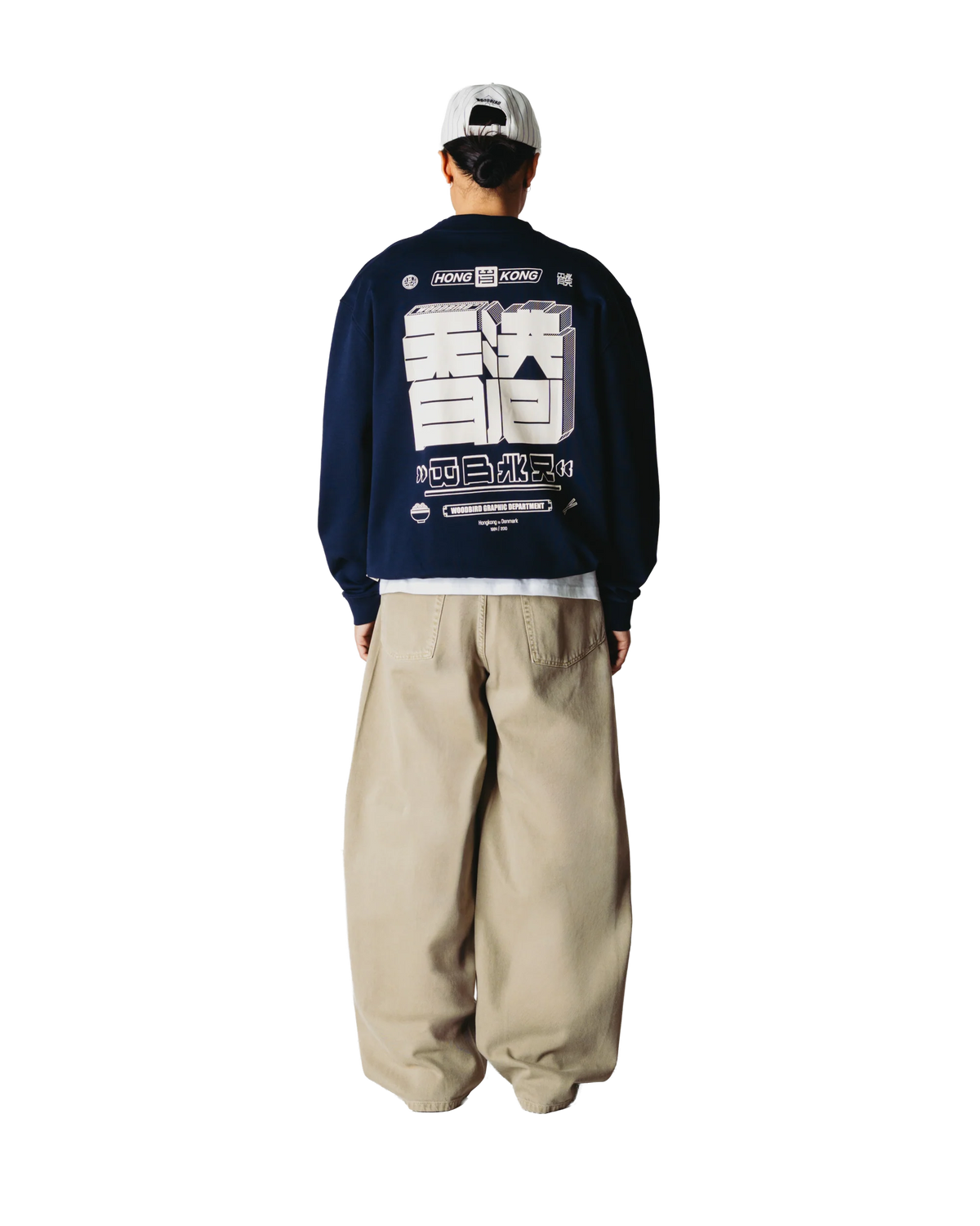 WBCane HK Crew Dark Navy vista retro - Raf Sneakers Trieste