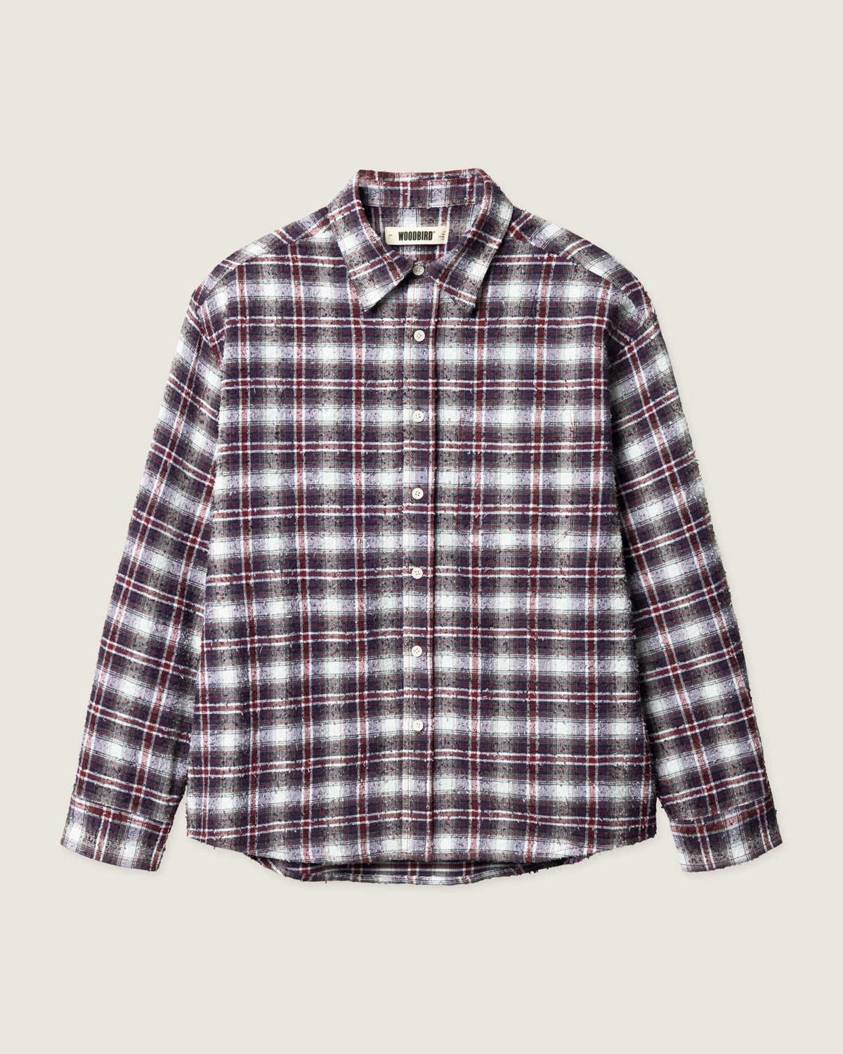 WoodBird WBJong Em Check Shirt Red Vista Frontale - Raf Sneakers Trieste