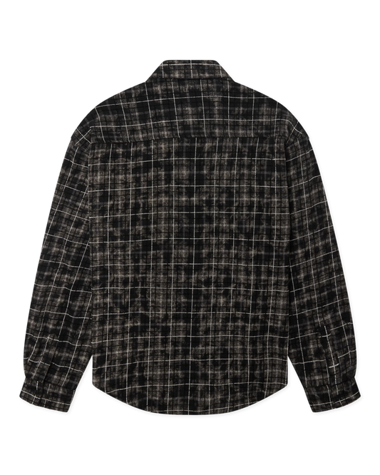 WBJong Wash Check Shirt Black-White dettaglio - Raf Sneakers Trieste