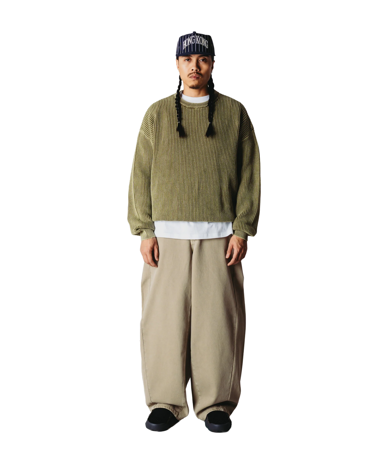 WBSake Washed Crew Dark Olive