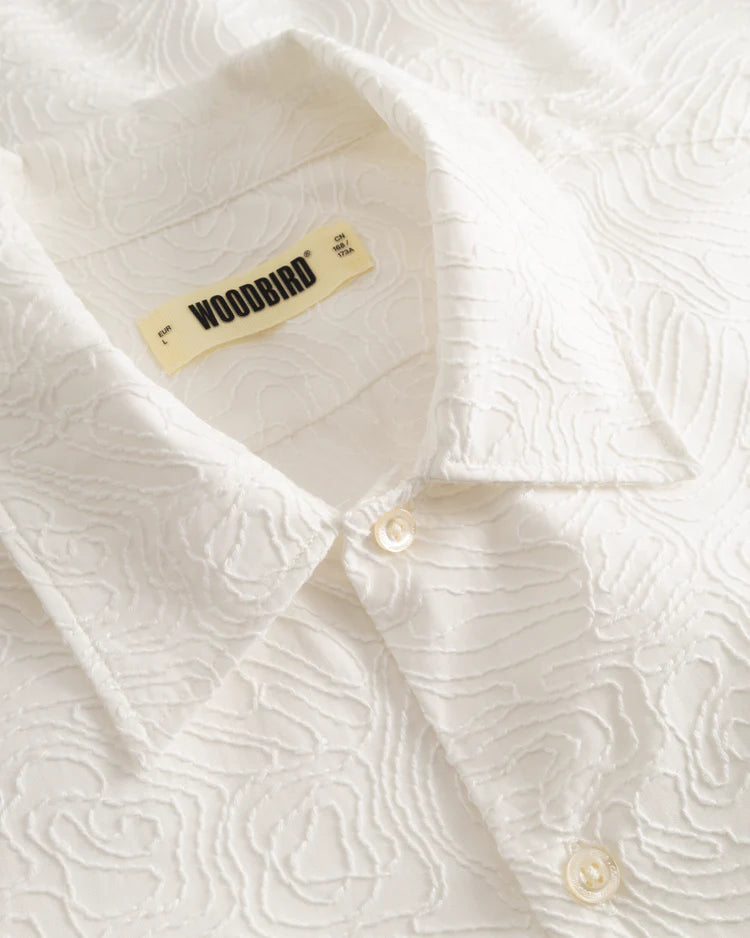 WoodBird WBWang Embroidery Shirt White Vista Retro - Raf Sneakers Trieste