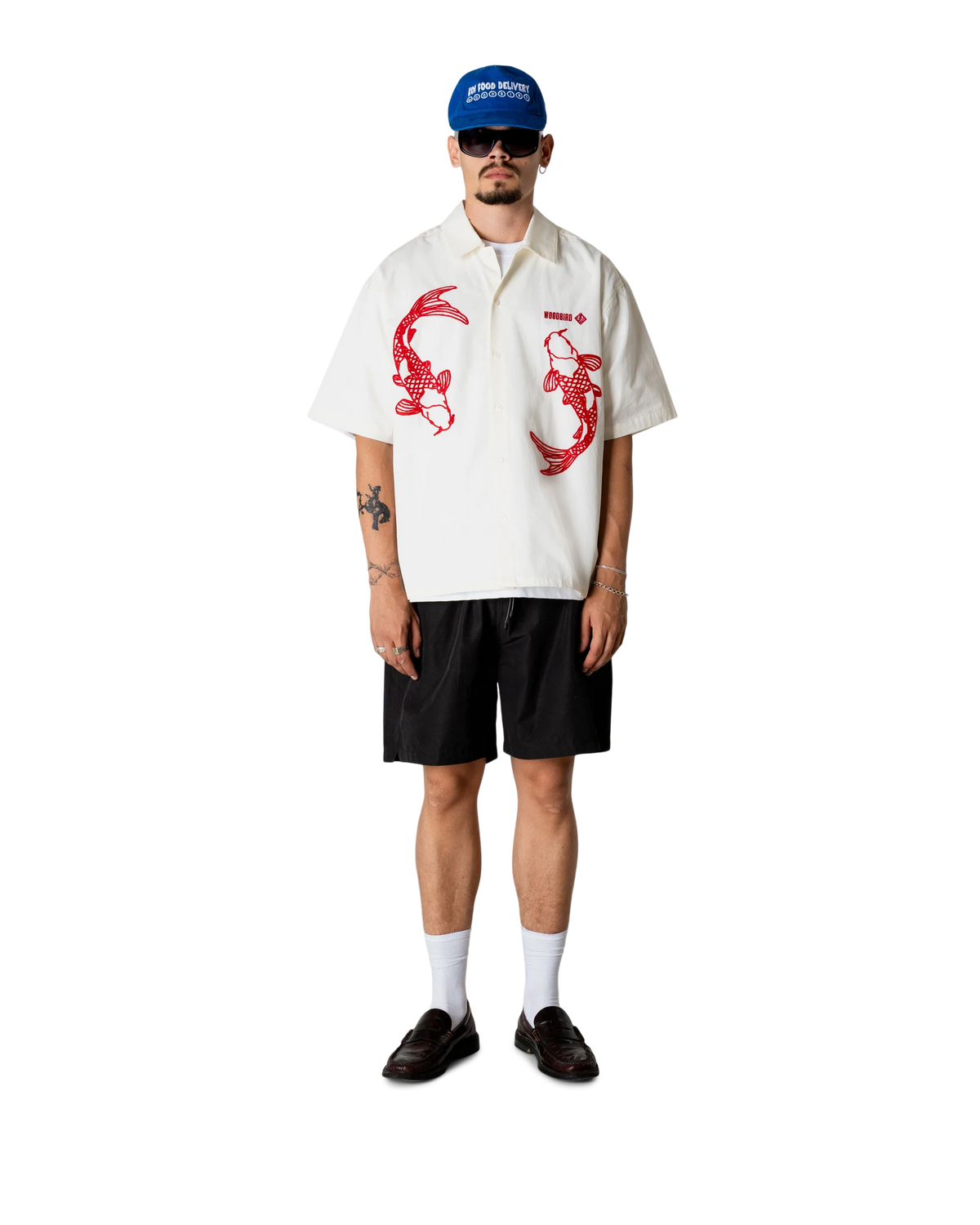 WoodBird WBWang Carp Shirt Off White Vista Frontale - Raf Sneakers Trieste