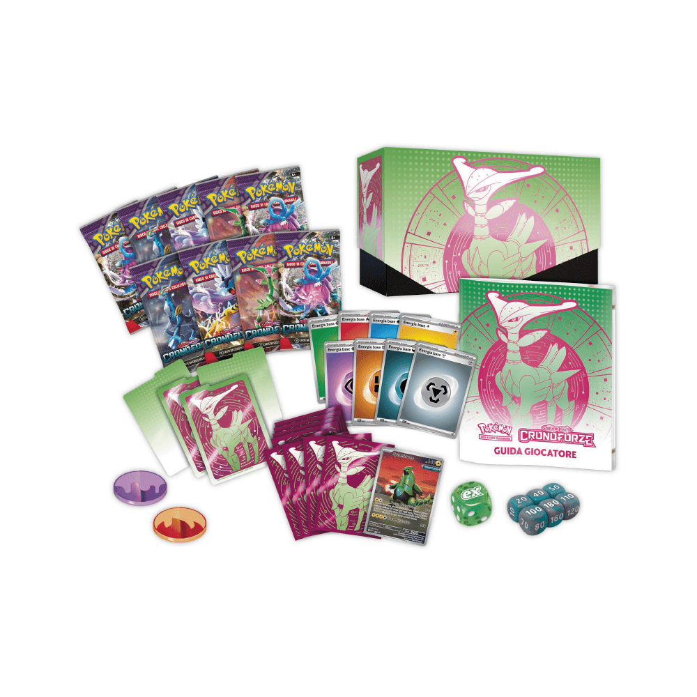 Pokemon Set Allenatore Fuoriclasse Scarlatto e Violetto Cronoforze Fogliaferrea IT