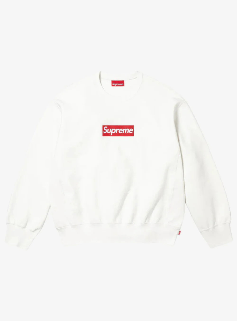 Supreme Washed Box Logo Crewneck White SS25