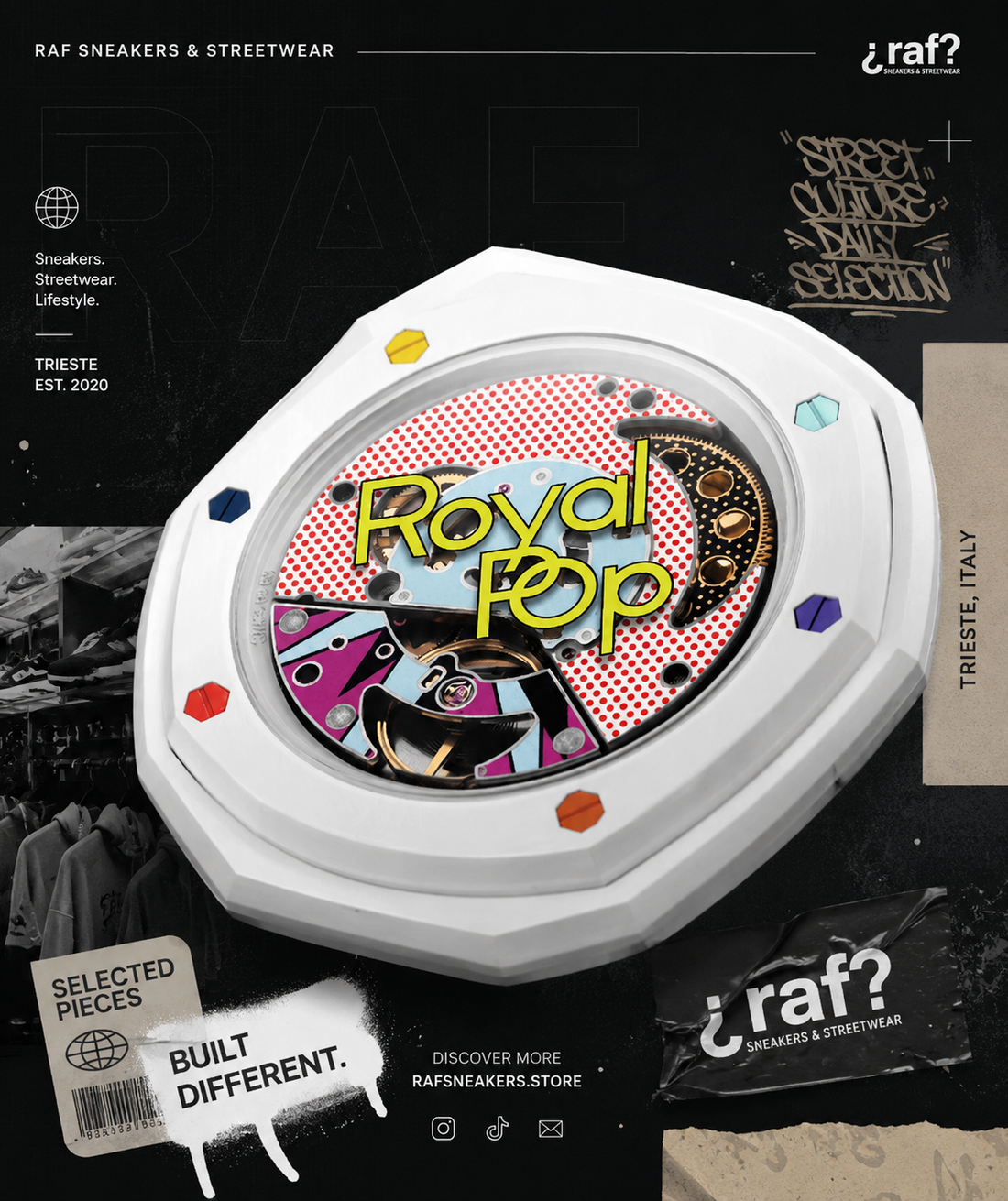 Swatch x Audemars Piguet Bioceramic Royal Pop Green Eight - disponibile da Raf Sneakers Trieste