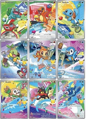 Pokémon TCG First Partner Illustration Collection - trilogia Serie 1, 2 e 3, Raf Sneakers Trieste