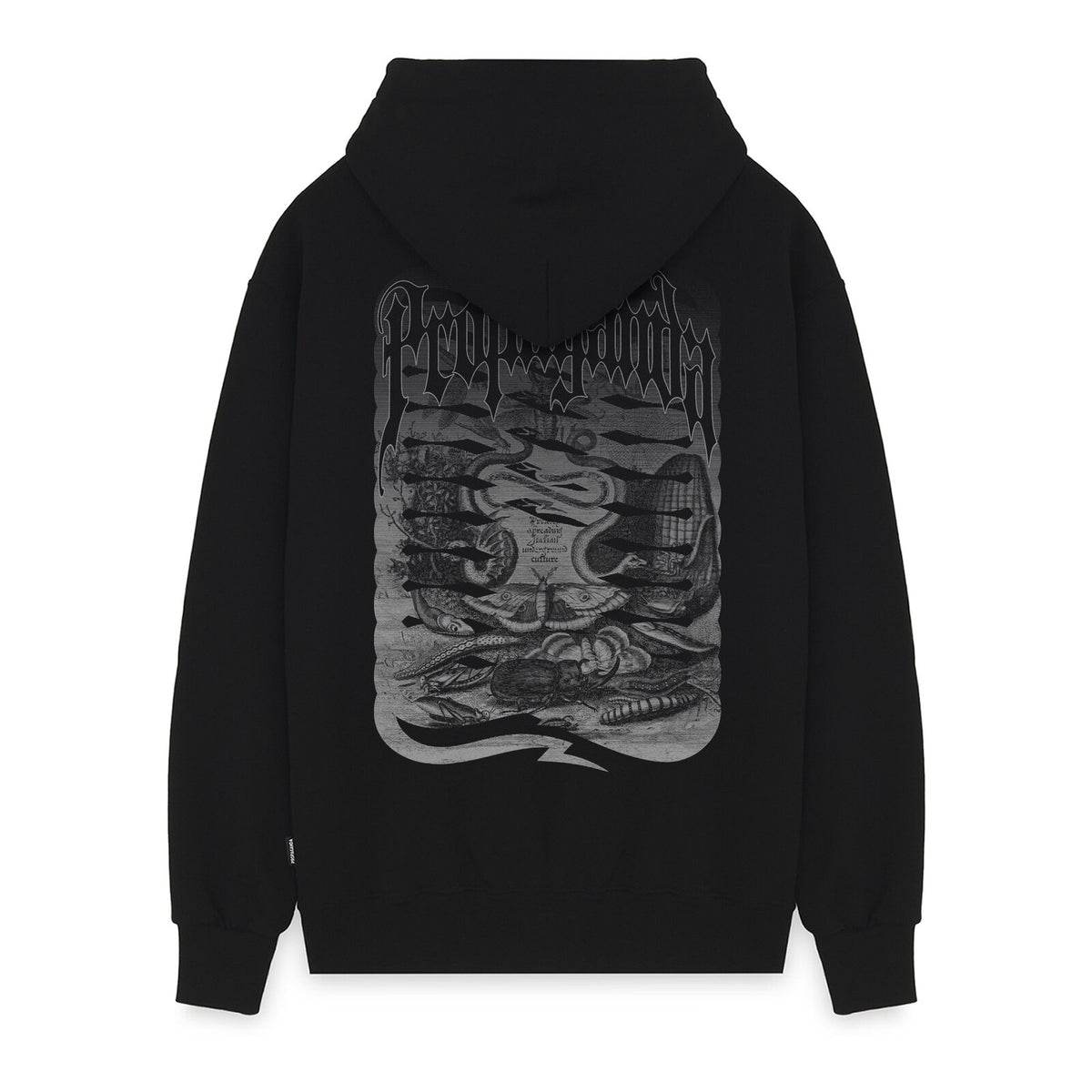 Propaganda Ribs Butterfly Hoodie Black FW26 - Raf Sneakers Trieste