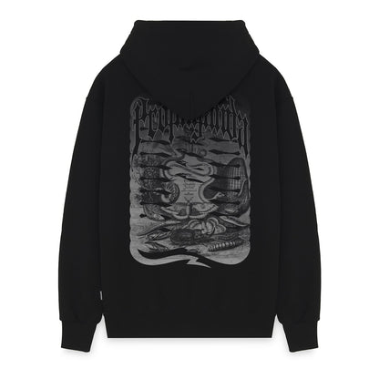 Propaganda Ribs Butterfly Hoodie Black FW26 - Raf Sneakers Trieste