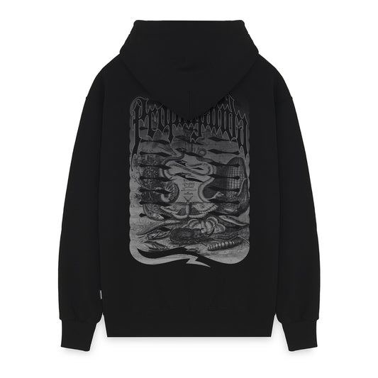 Propaganda Ribs Butterfly Hoodie Black FW26 - Raf Sneakers Trieste