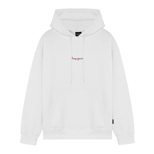 Propaganda Ribs Blossom Hoodie White vista retro - Raf Sneakers Trieste