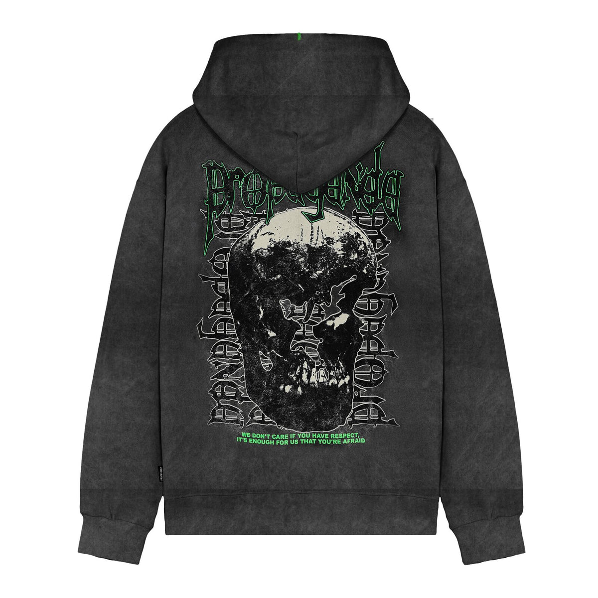 Propaganda Cannibal Zip Hoodie Black Stone Wash
