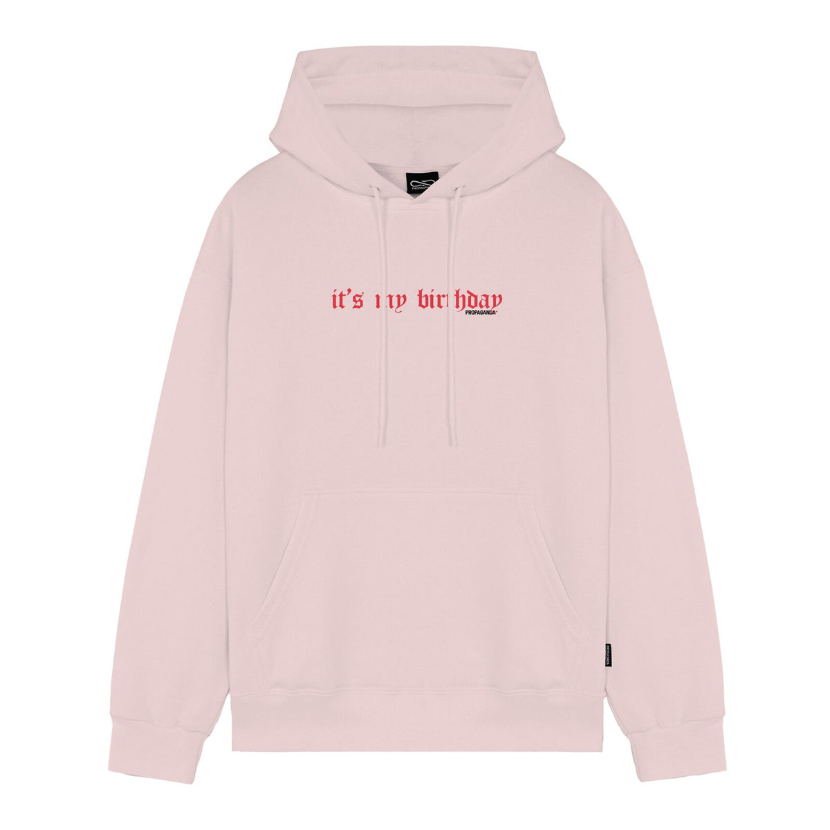 Propaganda Party Hoodie Pink vista retro - Raf Sneakers Trieste