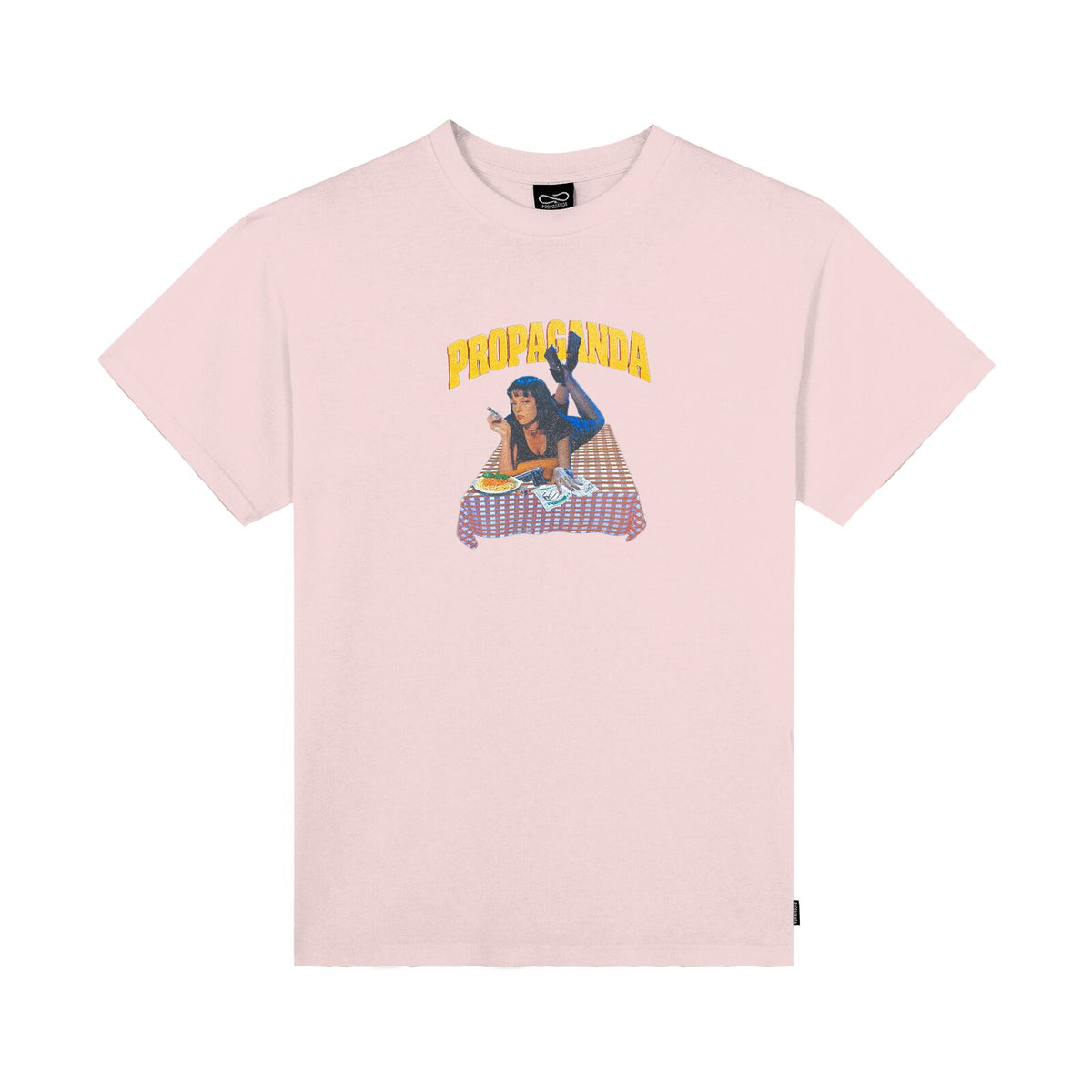 Propaganda Fiction Tee Pink FW26 - Raf Sneakers Trieste