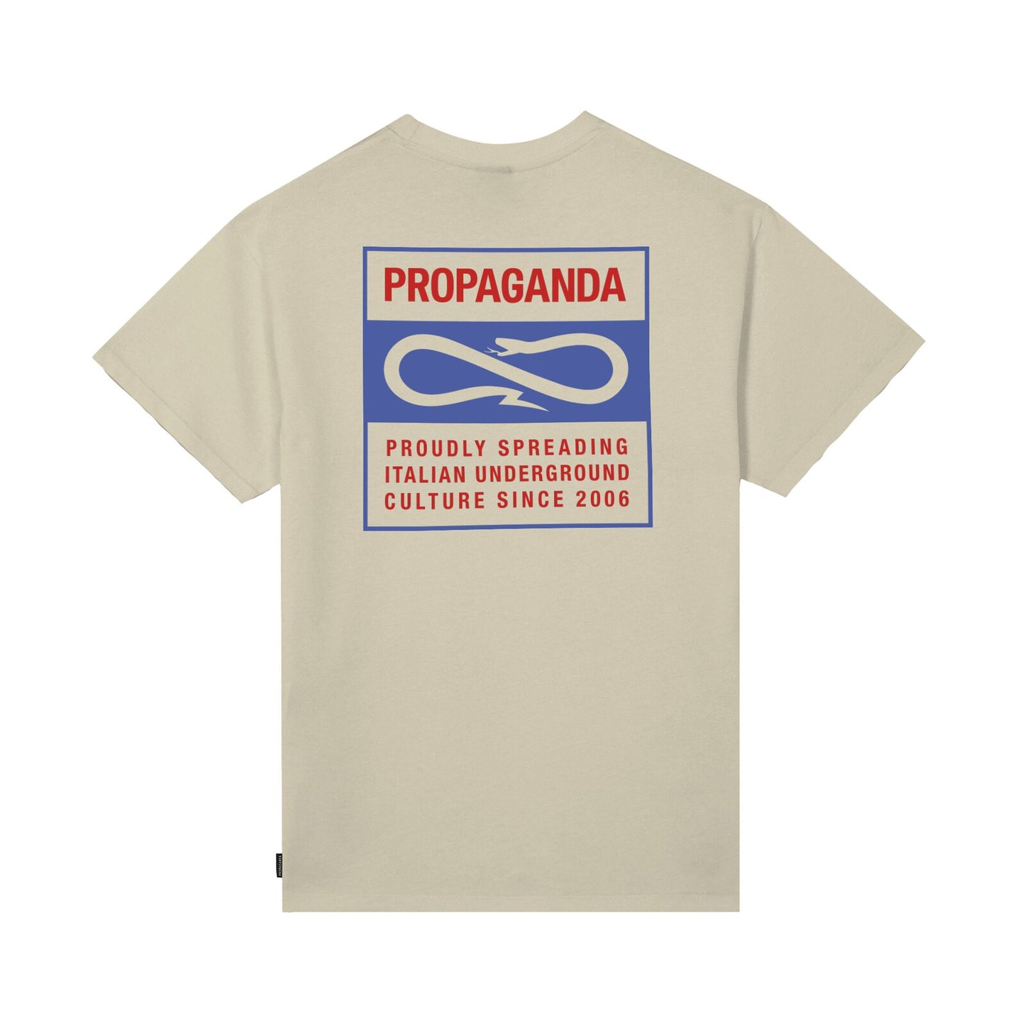 Label Bicolor Tee Oyster