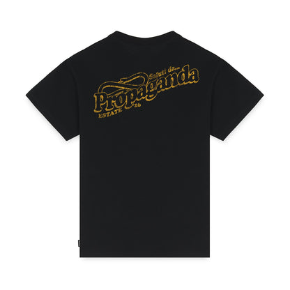 Postcard Tee Black Vista Retro - Raf Sneakers Trieste
