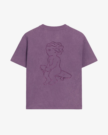 Big IKON Washed T-Shirt Acai Washed Purple - Abbigliamento | Raf Sneakers Trieste