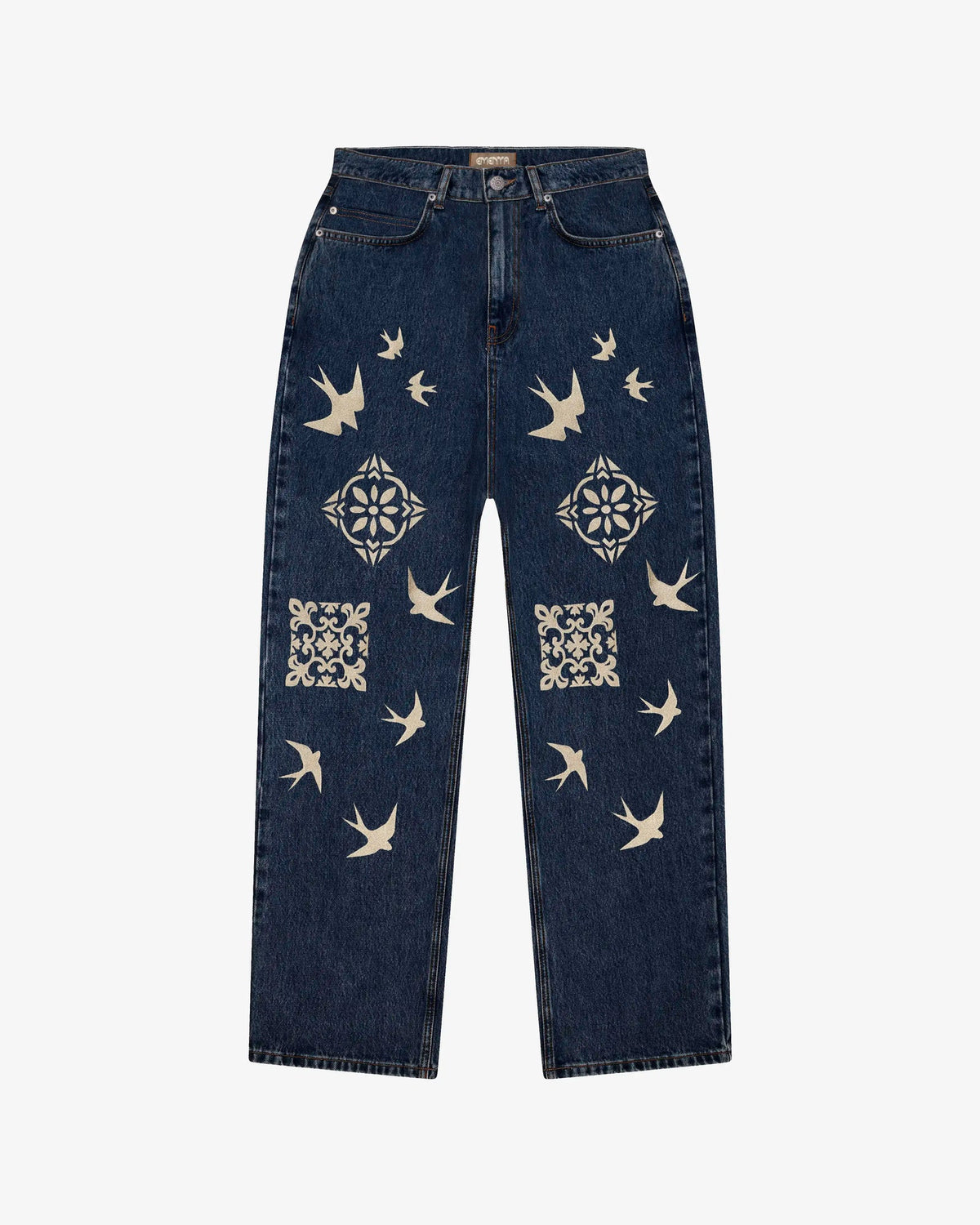 Ementa Bonga Lisa Denim Pants Blue Raw Denim - Raf Sneakers Trieste