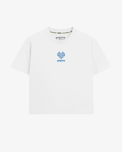 Ementa Vitrals SS White Blue dettaglio grafica - Raf Sneakers Trieste