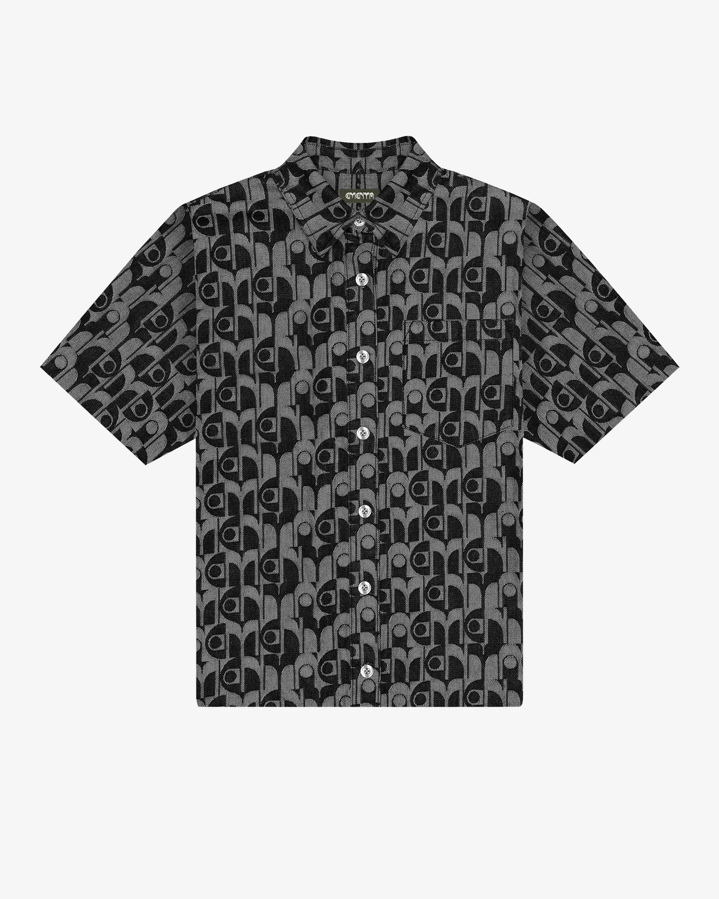 Ementa Dots Pattern Shirt Black - fronte