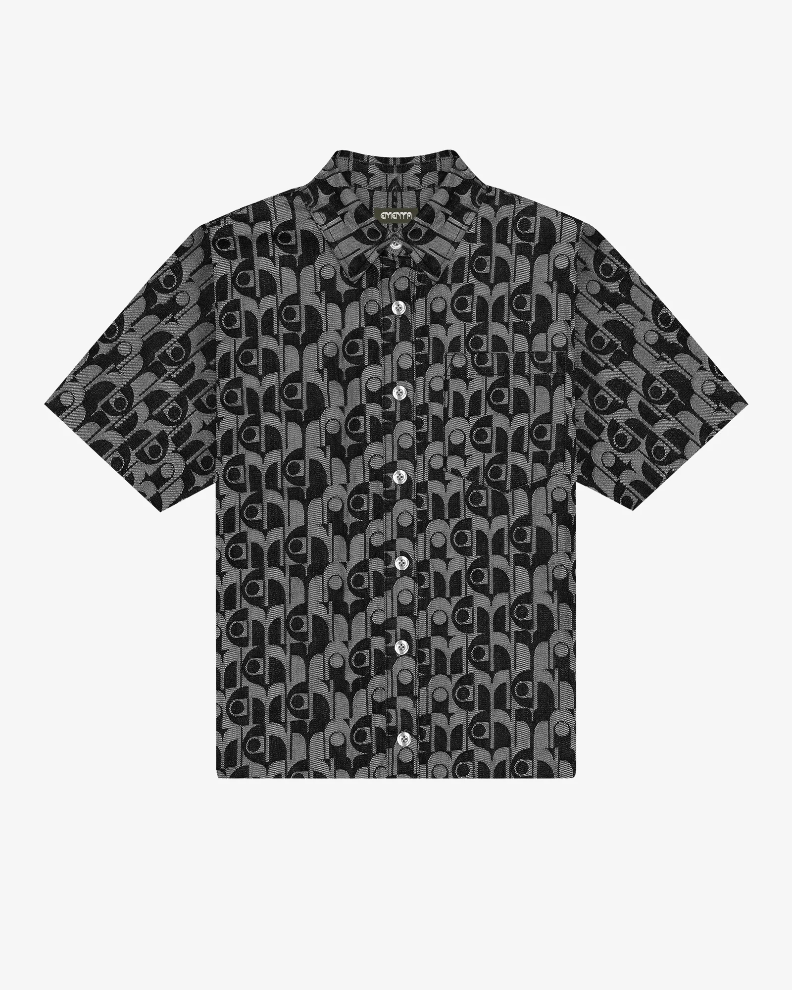 Ementa Dots Pattern Shirt Black - fronte