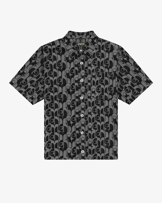 Ementa Dots Pattern Shirt Black - fronte