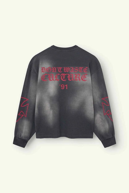Don't Waste Culture Romiya Dark Grey Longsleeve - Raf Sneakers Trieste