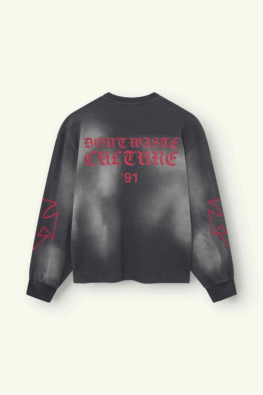 Don't Waste Culture Romiya Dark Grey Longsleeve - Raf Sneakers Trieste