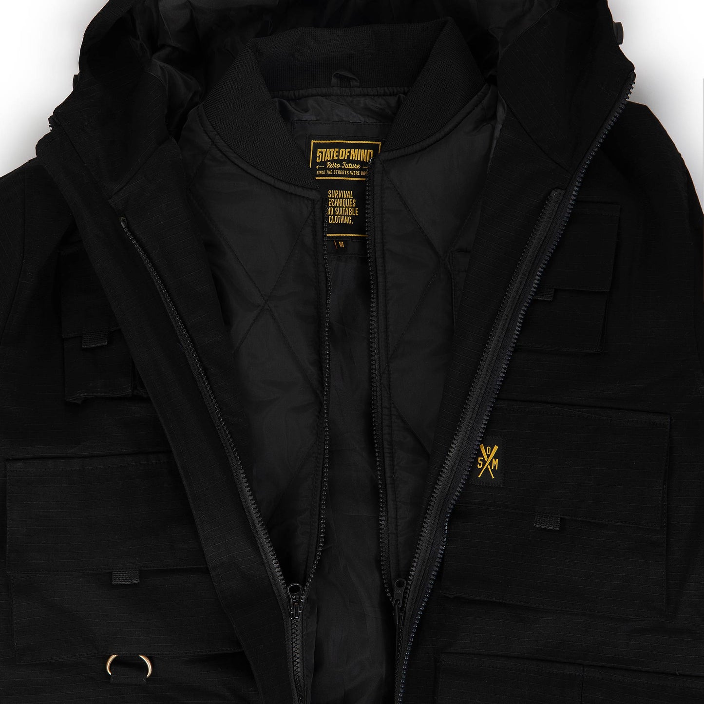 "RETROFUTURE MULTICARGO" RF Cargo Jacket 3X1 Black