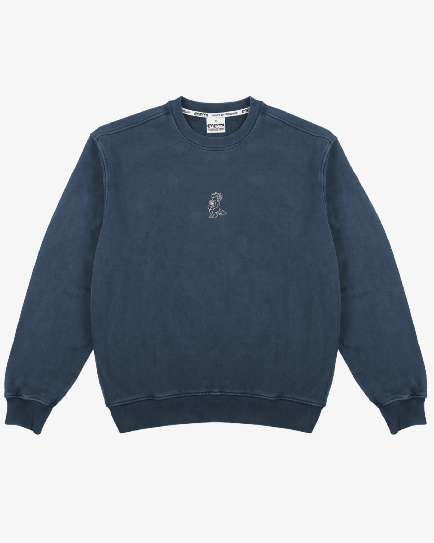 Ikon Flower Crewneck Blue Washed