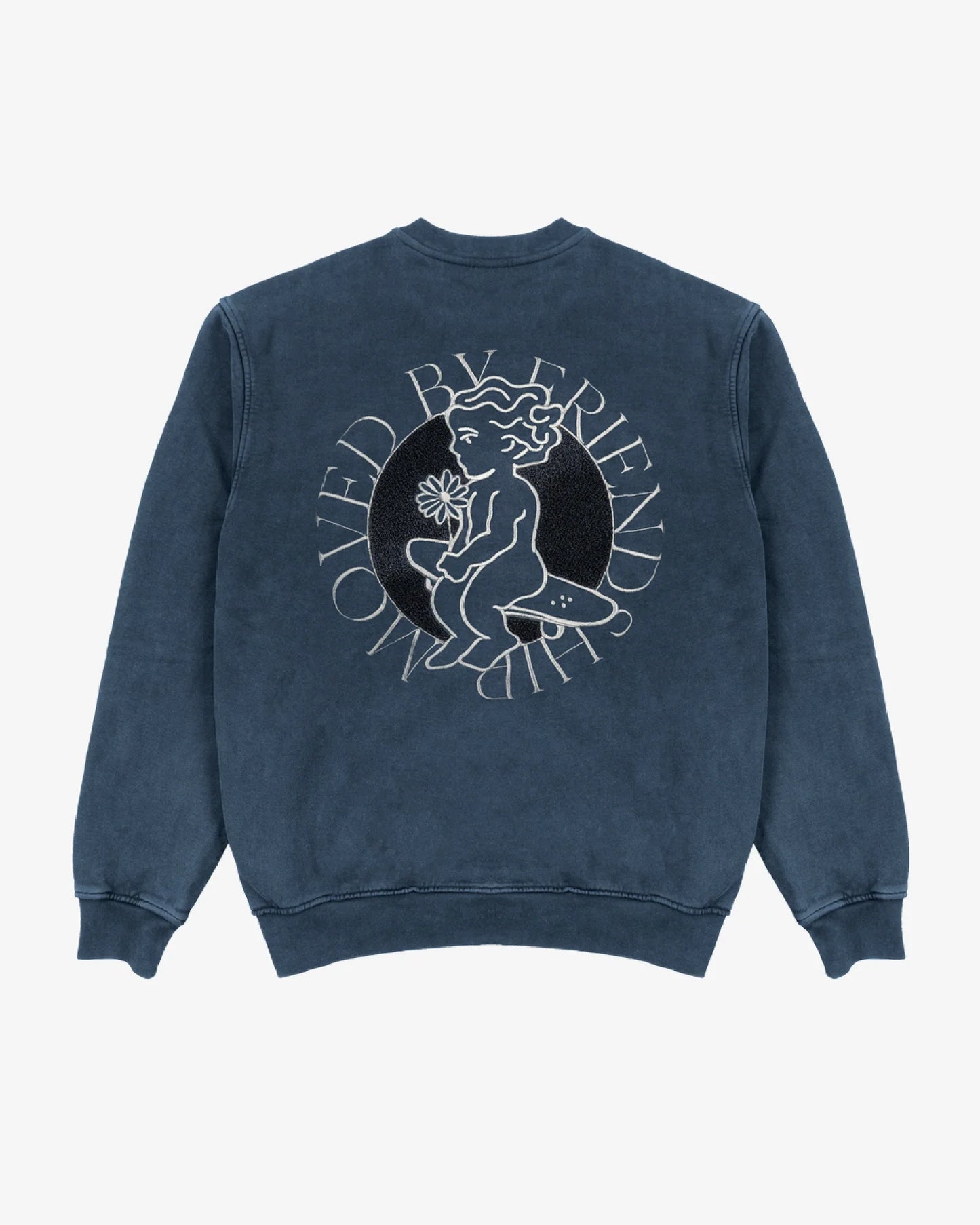 Ikon Flower Crewneck Blue Washed