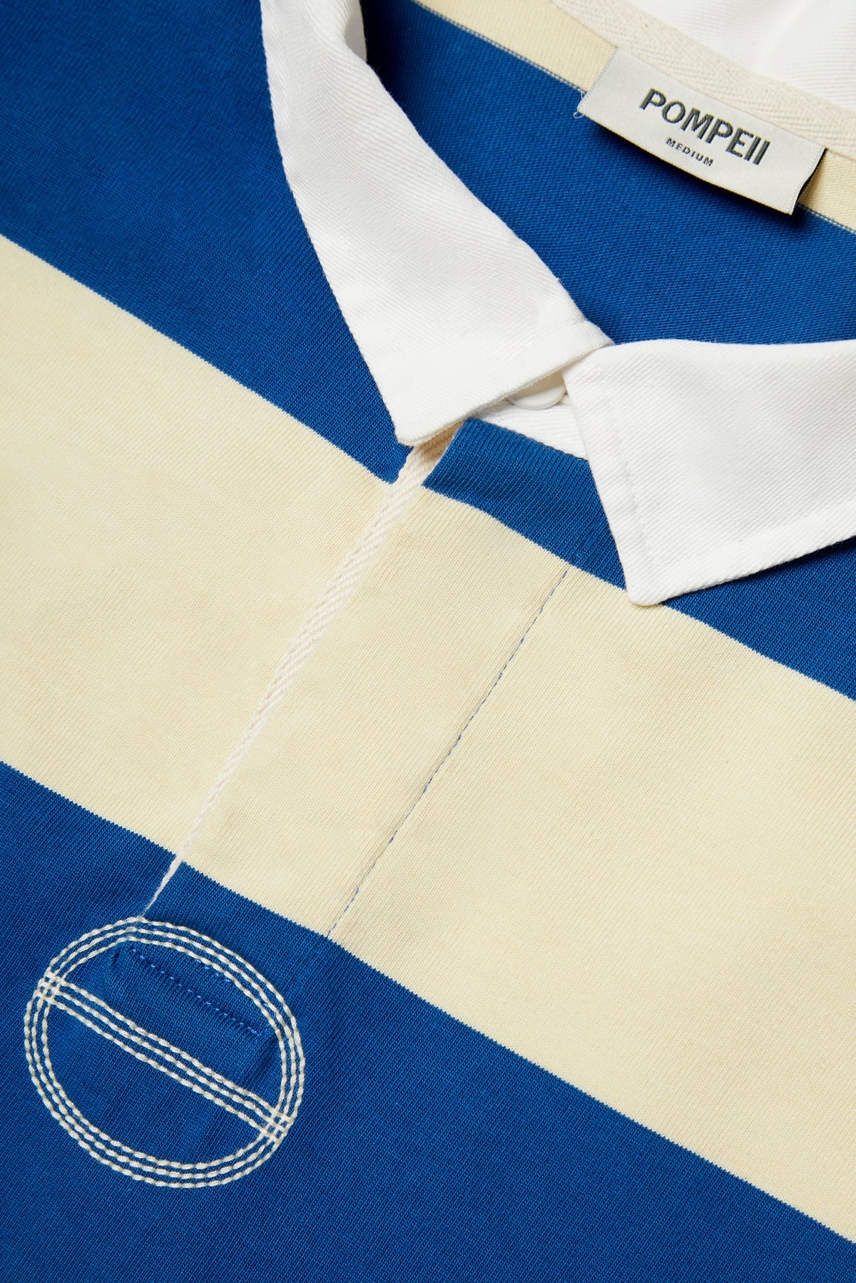 LEMON / AZURE STRIPED POLO SWEAT