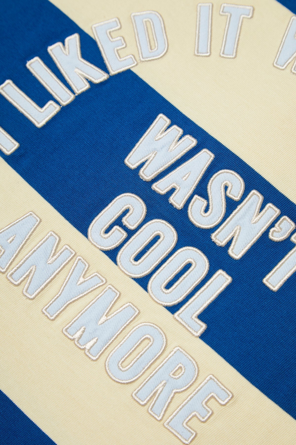 LEMON / AZURE STRIPED POLO SWEAT