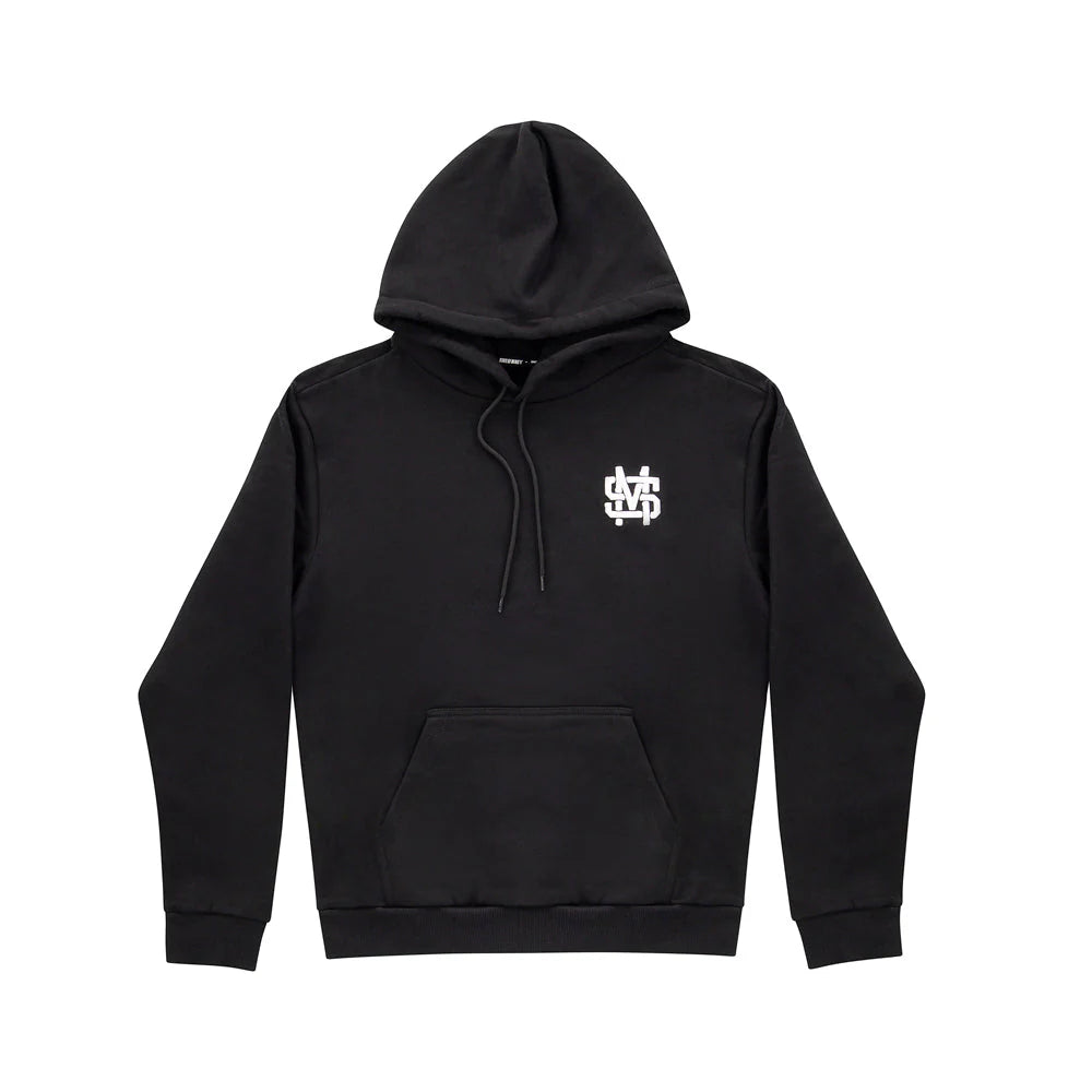 "5OM MONOGRAM" Monogram Hoodie Black