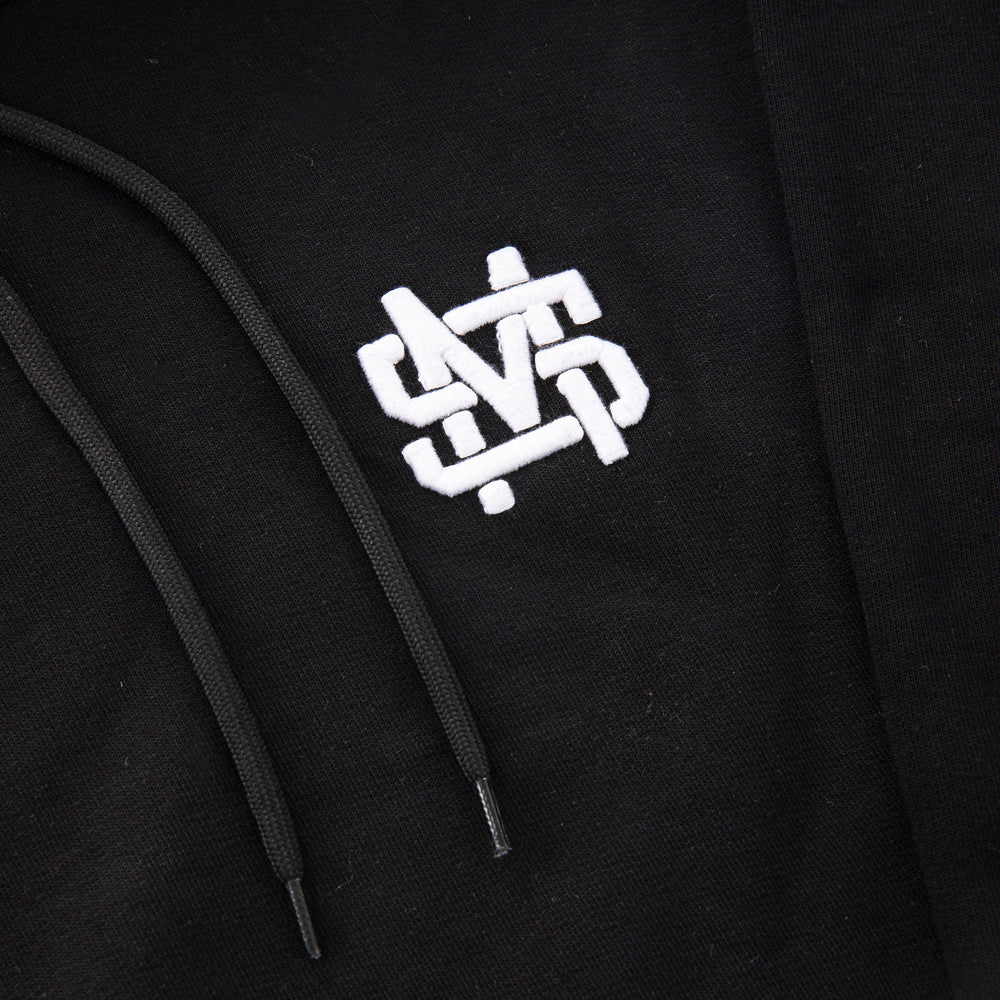 "5OM MONOGRAM" Monogram Hoodie Black