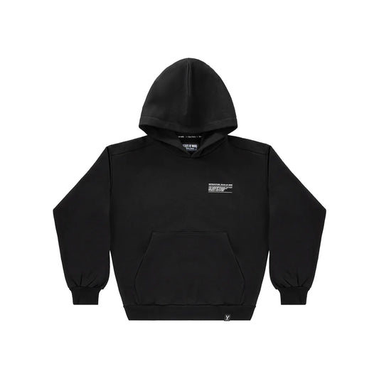 " RETROFUTURE STATEMENT " Oversize Hoodie Black