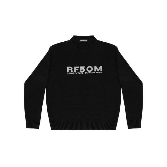 "RETROFUTURE BASIC" RF Wool Sweater Black