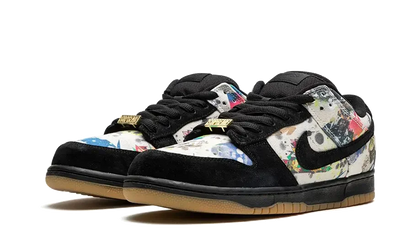 Nike SB Dunk Low Supreme Rammellzee Vista Laterale - Raf Sneakers Trieste